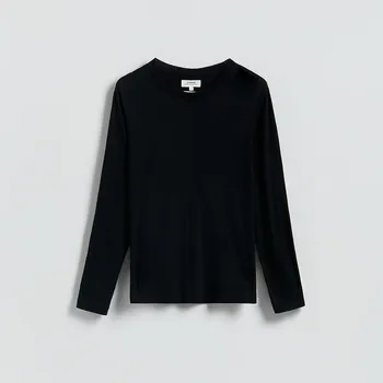 Reserved - Merino vlna dlouhý rukáv - černý - 410GQ-99X - 410GQ-99X-L