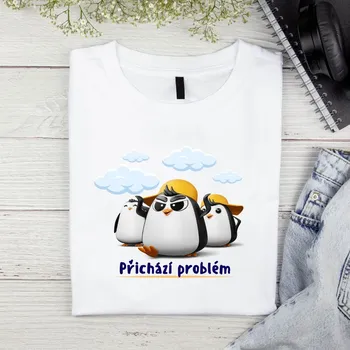 Dámské tričko Dámské tričko - Přichází problém Barva: Růžová, Velikost: 3XL