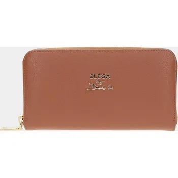 Velká zipová peněženka Mossy hnědá/zlato