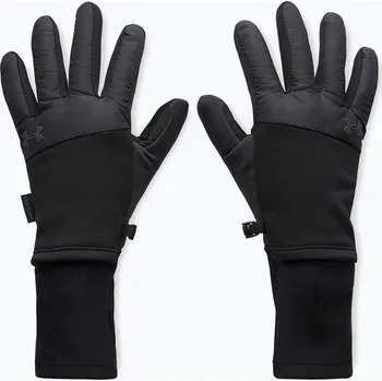 Rukavice Pánské běžecké rukavice Under Armour Storm Fleece Run black/black/reflective