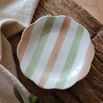 Majas Cottage Kameninový talíř Majas Pruhy