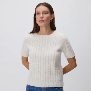 Dámský svetr Reserved - Vlněný svetr - tělová - 129GS-02X - 129GS-02X-L