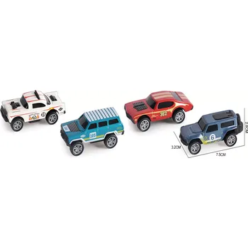 autíčko Wiky Vehicles Auta kovová 4 ks 7,5 cm