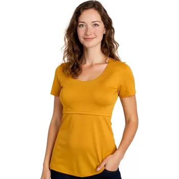 Kojicí tričko Kateřina, krátký rukáv, hořčicové L/XL