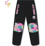 Dívčí softshellové kalhoty zateplené Kugo HK5050 černé