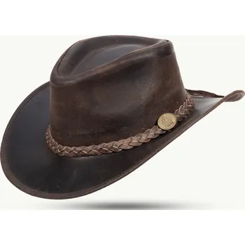 Jezdectví Australian Adventure Wear s.r.o. Klobouk kožený FITZROY Barva: Hnědá, Velikost: L