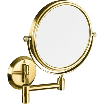 SAPHO Kosmetické zrcátko závěsné, Ø 140mm, oboustranné, zlato XP012G