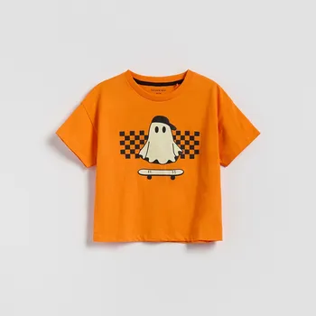 Reserved - Tričko se svítícím potiskem - oranžová - 116FO-22X - 116FO-22X-86