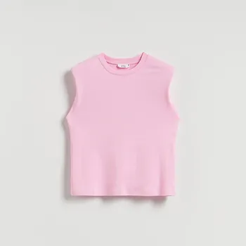 Reserved - Tričko s ramenními vycpávkami - růžová - 6871V-30X - 6871V-30X-XS