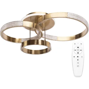 Toolight Stropní LED osvětlení Crystal Modern D10 G004-C kartáčovaná zlatá