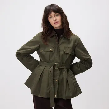 Reserved - Bunda s páskem - světle olivová - 270HM-81X - 270HM-81X-L