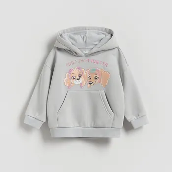 Dívčí mikina Reserved - Mikina Paw Patrol - světle šedá - 333FA-09X - 333FA-09X-110