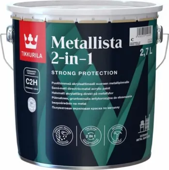 barva na zeď BARVA METALLISTA 2V1 C POLOMATNÁ, BÍLÁ 2,7L