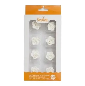 Přisada na vaření a pečení Cukrové růže bílé 8ks - Decora