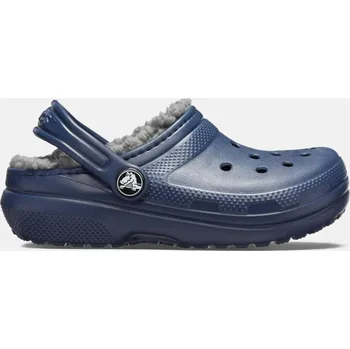 Dívčí pantofle Crocs Classic Lined Clog T Navy/Charcoal 25-26