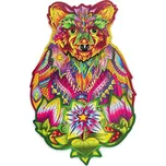Barevné dřevěné puzzle - medvěd