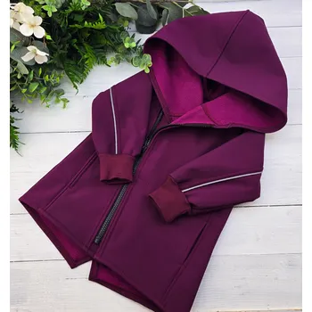 Dívčí bunda Kulišárny Softshell bunda/křivák MALINOVÁ VELIKOST: 104