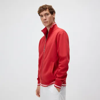 Pánská mikina Reserved - Mikina na zip se stojáčkem - červená - ZU313-33X - ZU313-33X-XXL