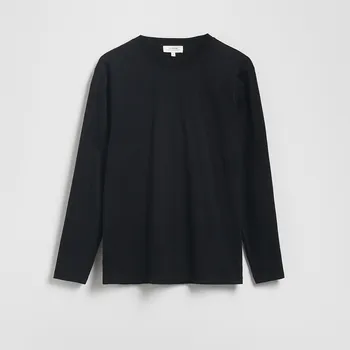 Reserved - Bavlněné tričko s dlouhými rukávy - černý - 434GQ-99X - 434GQ-99X-L