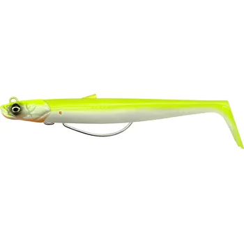 Umělá nástraha Savage Gear Gumová Nástraha Sandeel V2 WL Sinking Lemon Back 2+1 - 11,5 cm 22 g