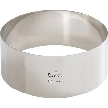 Dortový ráfek nerezový kulatý 16x6cm - Decora