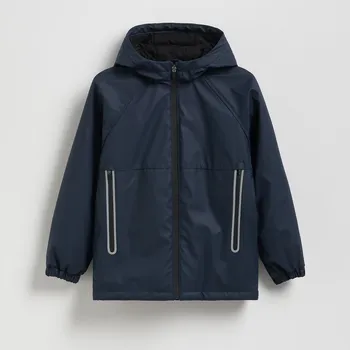 Reserved - Voděodolná bunda s kapucí - tmavomodrá - 817ET-59X - 817ET-59X-U12