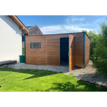 Zahradní domek Plechová garáž, zahradní domek, sklad 5 x 3 m Zlatý dub
