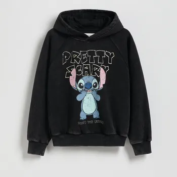 Dětská móda Reserved - Mikina Lilo a Stitch - černý - 283FA-99X - 283FA-99X-U14