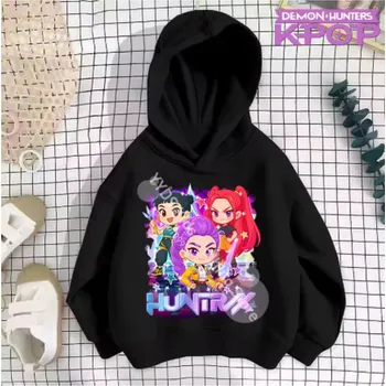 Chlapecký svetr KPop Demon Hunters (Lovkyně démonů) KPop Demon Hunters dětská mikina s potiskem (Huntrix) - mix barev Barva: Černá (16), Velikost: 100