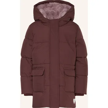 Dámský kabát S.Oliver Red Dívčí Prošívaný Kabát S Umělou Kožešinou, tmavě...