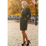 Glara Delší dámský kabát s kapucí 263664