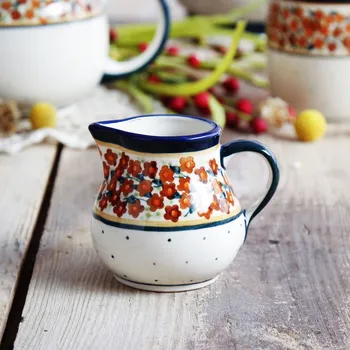 Konvička na mléko Konvička na smetanu / mléko Bolesławiec 170 ml - dec. DU52