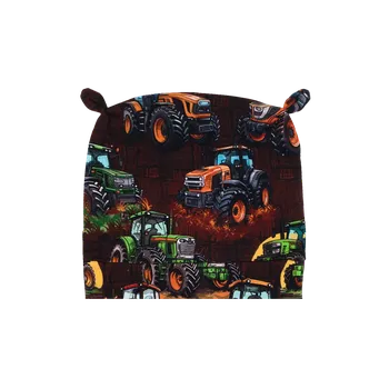 Čepička s ouškama - Traktory Velikost: Newborn