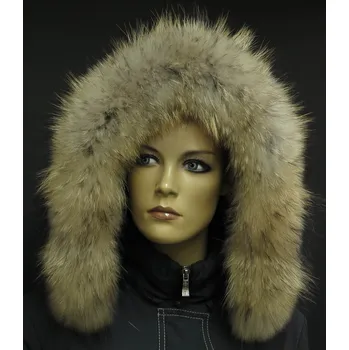 Špongr Kožešina lem / límec na kapuci z mývalovce 3098 NATUR