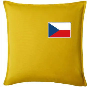 Polštář Česká republika - Vlajka malá - Polštář 50x50 - 50x50 - Pouze potah ( Žlutá )