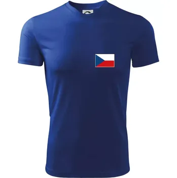 Česká republika - Vlajka malá - Dětské triko sportovní (dresovina) - 158 cm/12 let ( Královská modrá )
