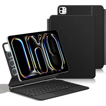Klávesnice pro tablet Klávesnice pro Apple iPad Pro 11" (2024) - Pogo Pin + pouzdro - černá - kvalita A+