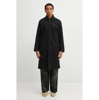 Dámský kabát Kabát s příměsí vlny adidas Originals P Ess Overcoat, M, černá, 99X