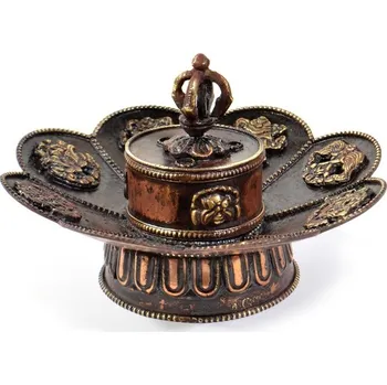 Vonná tyčinka SANU BABU Měděný stojánek na tyčinky, "astamangal", 11x11x4cm