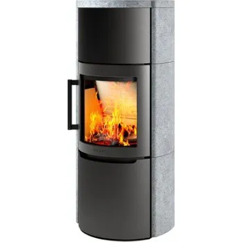 Krbová kamna Hwam Wiking Mala 6 šedá a šedý kámen