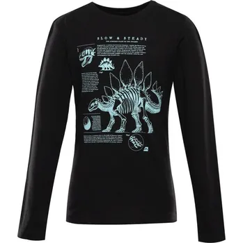 triko dětské dlouhé ALPINE PRO ECCO 2 z organické bavlny černé