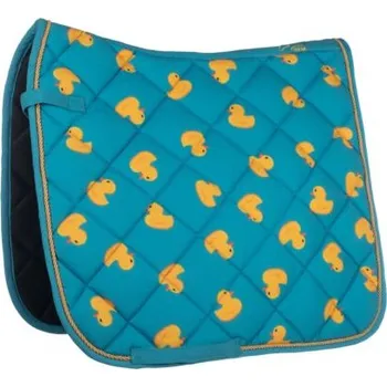 Dečka podsedlová Naples HKM, modrá/žlutá, Pony - Drezurní