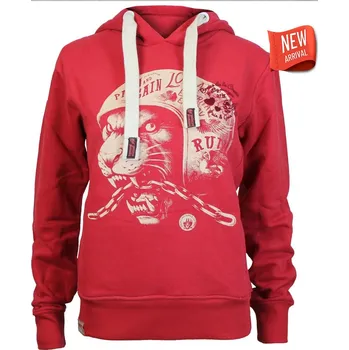 Dámská mikina Dámská mikina Yakuza Premium Selection 3938 červená s kapucí Velikost: L