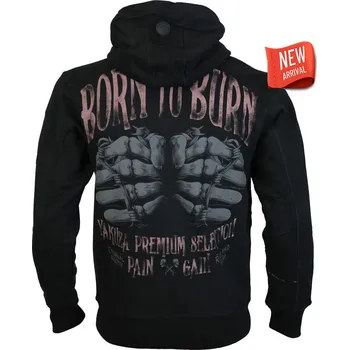 Pánská mikina Yakuza Premium Selection Mikina s kapucou Yakuza Premium 3925C Born to Burn - černá Velikost: 5XL