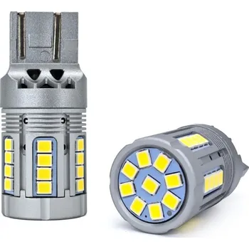 Autožárovka lED žárovka 7443 12-24V bez chyby 3000lm bílá motoLEDy 1140
