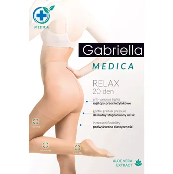 Dámské punčochy Gabriella Medica Relax 20 DEN Code 110 barva:béžová 3-m