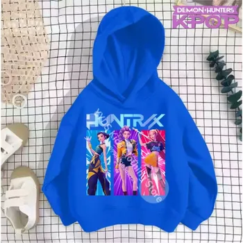 Chlapecký svetr KPop Demon Hunters (Lovkyně démonů) KPop Demon Hunters dětská mikina s potiskem (Huntrix) - mix barev Barva: modrá (4), Velikost: 130