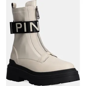 Dámské kozačky Nízké kozačky Pinko Mia dámské, béžová barva, na plochém podpatku, SD0219 P061 DY7 SD0219.P061.DY7 01X, EUR 39