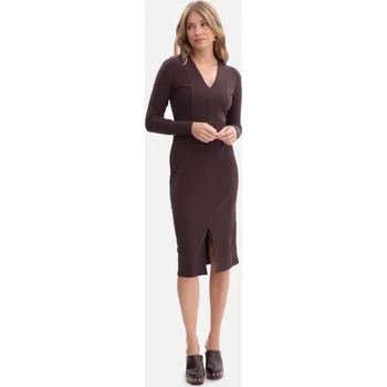 Dámské šaty Dámské šaty BEWEAR B307 DARK CHOCOLATE M