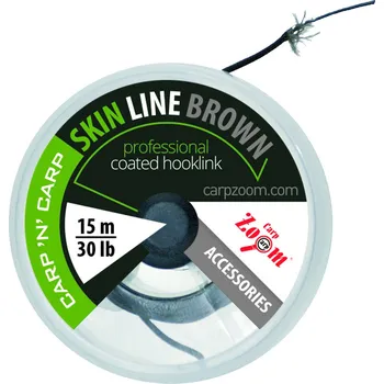Carp Zoom Návazcová šňůra Skin Line X4 - 15m/ hnědá/ 30 lb